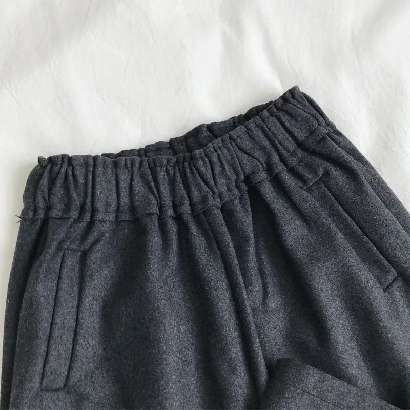 Осенне-зимние штаны-шаровары с высокой талией женские Теплые повседневные