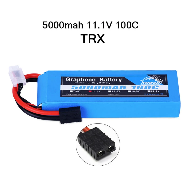 3S 5000mah 100C TRX Радиоуправляемая графеновая батарея Lipo 2S 7,4 V 3S 11,1 V 4S 14,8 5S 18,5 V 6S 22,2 V 3000mah 3300mah 4000mah 5000mah 6000mah 6500mah для радиоуправляемого автомобиля - Цвет: 3S 5000mah 100C TRX