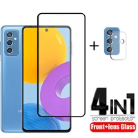 4 in 1 for samsung galaxy m52 5g glass for samsung m52 5g tempered glass 9h full screen protector for samsung m52 5g lens glass