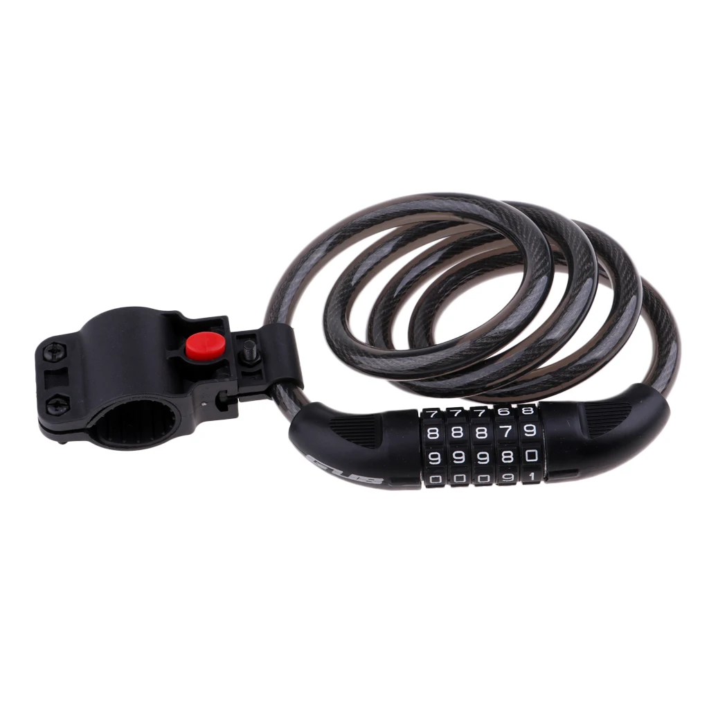 

Bike Cable Code Chain Locks Chain Lock with Mounting Bracket Black