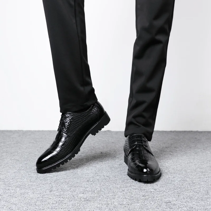 Мужские модельные туфли Мужская официальная обувь оксфорды из натуральной кожи