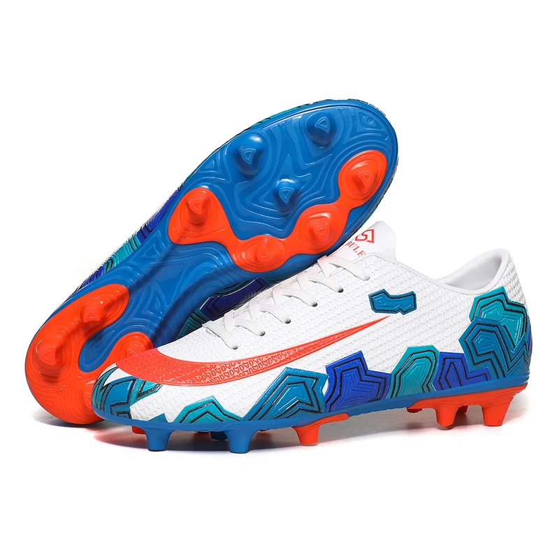 

Outdoor Men Boys Soccer Shoes Football Boots High Ankle Kids Cleats Training Sport Sneakers