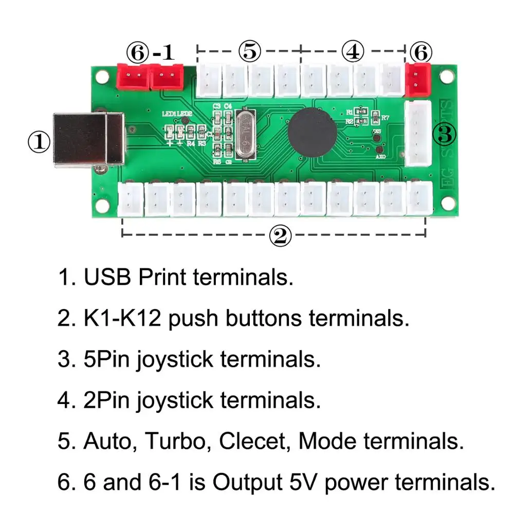 2 игрока Набор для творчества USB энкодер ПК джойстик + аркадные кнопки аркадного