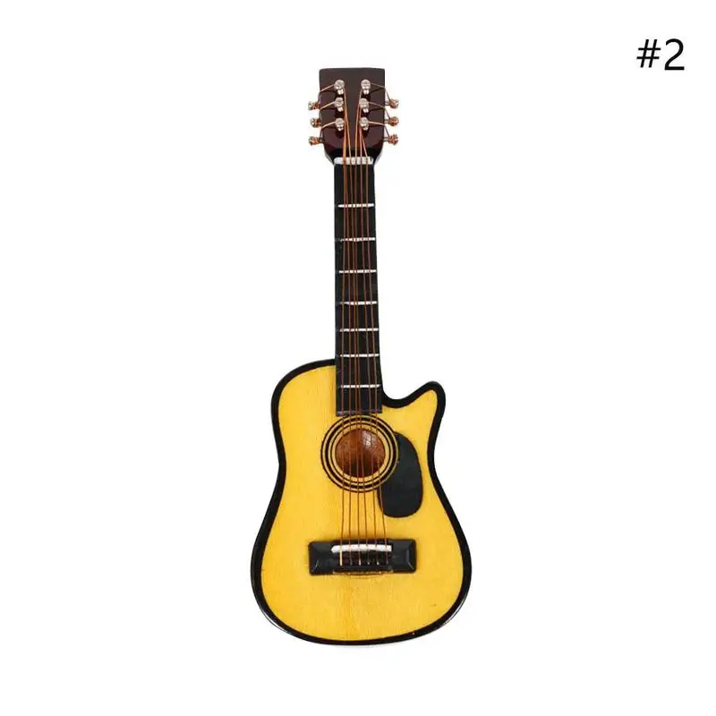 

1:12 Dollhouse Mini Musical Instrument Mini Guitar Ukulele Model Dollhouse Accessories Instrument Decor Wooden Crafts Ornaments