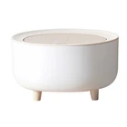 Nordic Мини мусорное ведро с эластичностью Пресс крышка Высокая ножка круглая корзина для мусора для настольного типа мусорной корзины W3JE