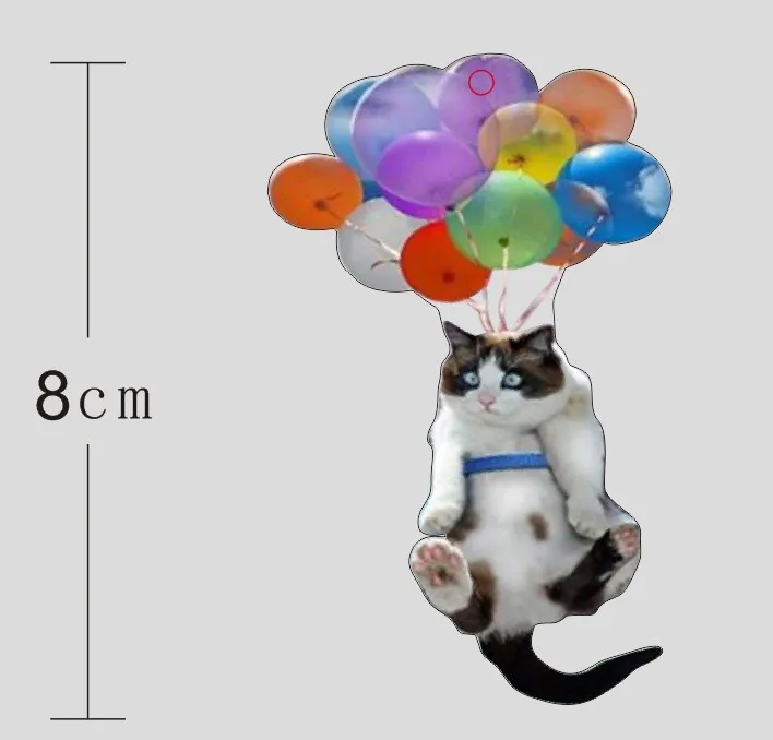 

Cartoon Cute Cat Car Hanging Ornament with Colorful Balloon Hanging Ornament Decoration for Auto