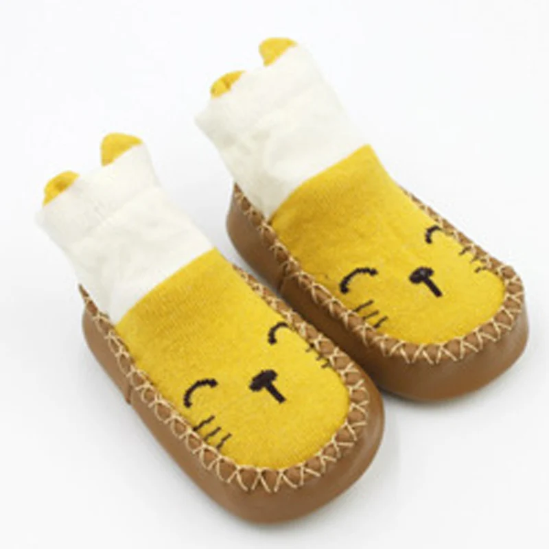 

Newborn Baby Cotton Cartoon Socks Kid Toddler Anti-slip Sock Shoes Infant Girls Boys Boot Floor Slippers