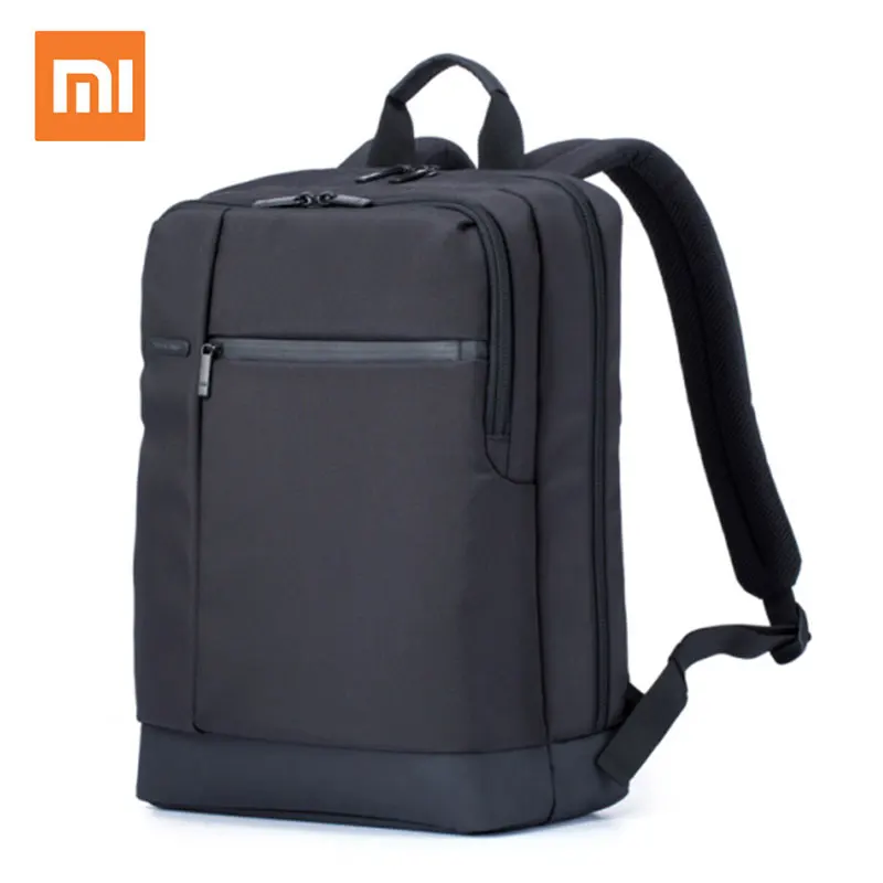 Xiaomi Mi рюкзак классический Бизнес рюкзаки 17L большой Ёмкость студентов сумка для ноутбука Для мужчин Для женщин сумки для ноутбука диагональю 15 дюймов прочный - Цвет: Black