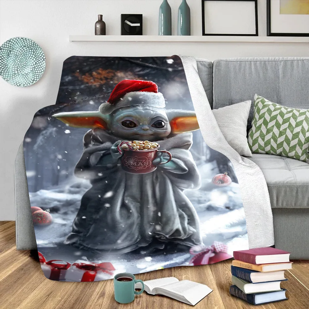 3D Звездные войны Baby Yoda супер мягкие теплые одеяла шерпа мультфильмы флисовый