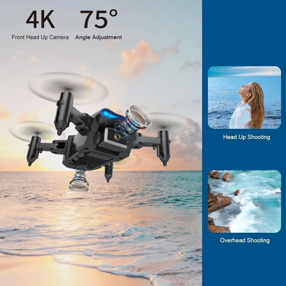 

Mini Drone KY906 4k Profesional HD Dual Camera Wifi Return Kid's Foldable RC Rolling Helicopter Dron Fpv One-Key 360 Drones C4U6