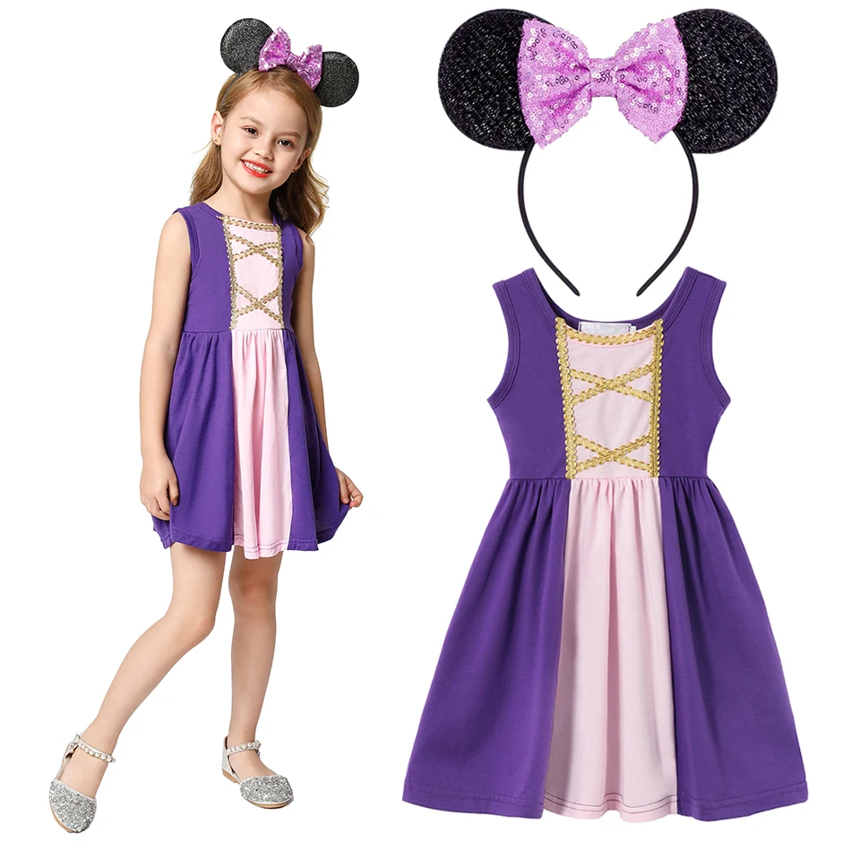 Летнее платье для маленьких девочек детское ролевых игр с героями мультфильмов
