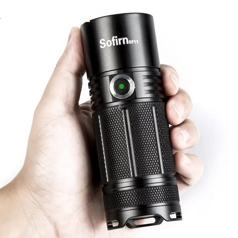 Sofirn SF11 power ful 6 Режимы светодиодный фонарик тактический фонарь качественный фонарь XPL 1100lm светодиодный фонарь высокой мощности лампа-индикатор мощности
