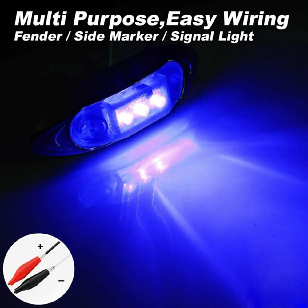 

4" Side Marker Lights Light Waterproof ABS Housing + PC Lens Clearance