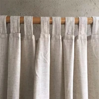 natural linen blinds kitchen short curtain solid color grey curtain semi blackout window treatment cortinas for living room cafe