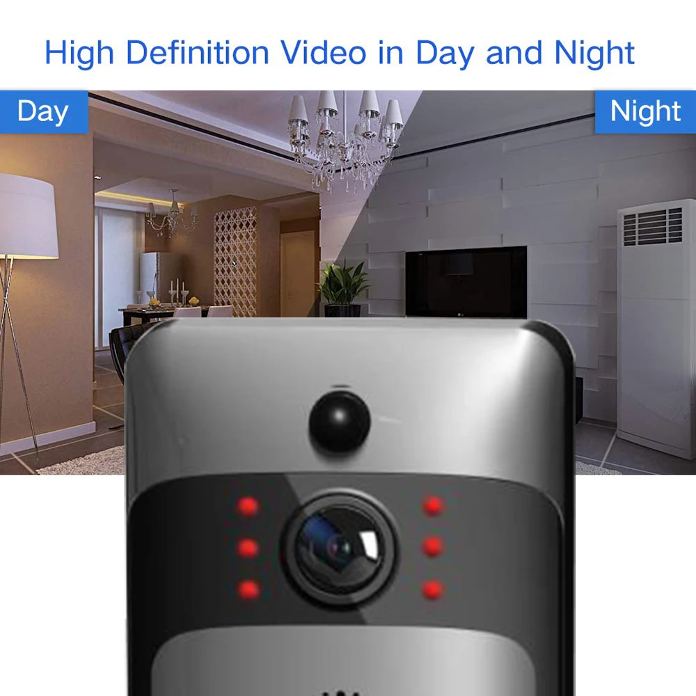 Беспроводной дверной звонок с камерой 720P Wi Fi|Камеры видеонаблюдения| |
