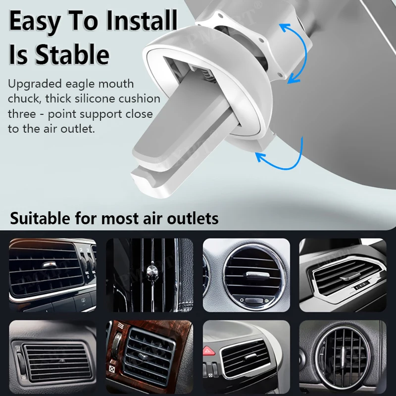 

15W Car Wireless Charger Air Vent Mount Magnet Adsorbable Phone Holder For Iphone 12 Pro Max 12 Mini Fast Charging Soporte Stand