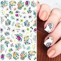 1 pcs nail sticker classic 3d hot style floral black butterfly diy slider for manicure nail art watermark manicure decor