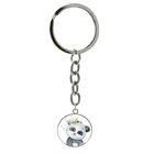 Мультяшные простые брелоки с животными пандой 2021, аниме картины, стеклянный купол, подвесные брелоки для студентов, украшение для сумок, безделушки