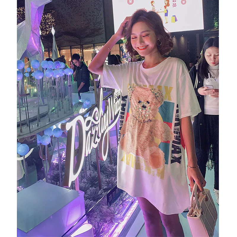 2020 весенние модные платья с мультяшным принтом и блестками женские коротким