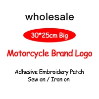 3025 cm large motorcycle patch brand logo embroidery cloth sticker diy motorcycle clothing liberty avenue ironing stickers