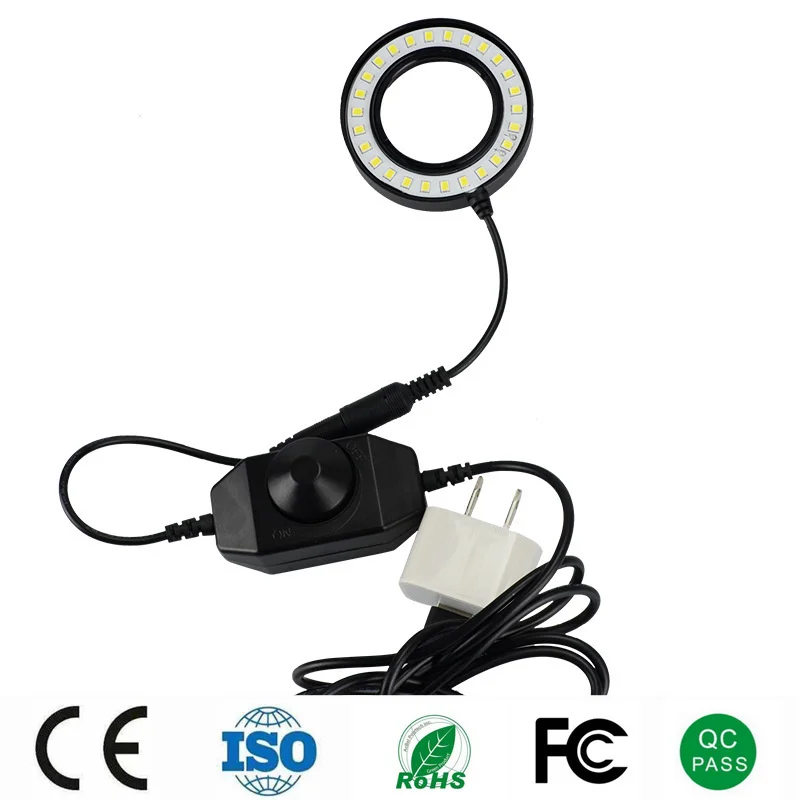 

Светодиодный кольцевой светильник MaAnt, лампа для микроскопа с отличным круглым светом, источник светильник для промышленного микроскопа, камеры