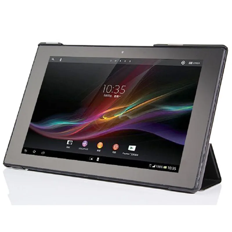 Чехол-подставка тройного сложения из легкой искусственной кожи для Sony Xperia Z4/Z2 Tablet
