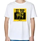 Мужская Винтажная футболка в стиле ретро, с логотипом ZZ Hard Rock Garage 50-го поколения, топ с принтом в стиле Харадзюку, размера плюс, уличная одежда, мужская одежда