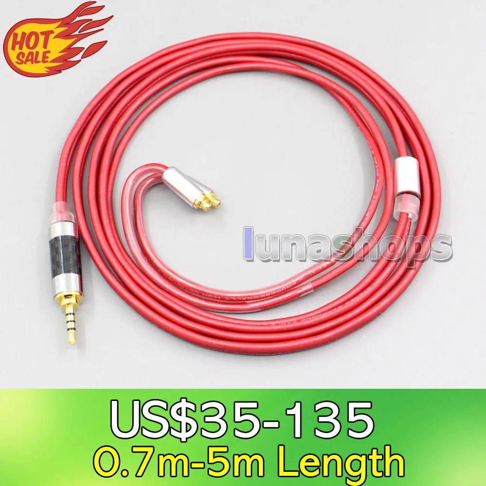 LN006220 3 5 мм 2 4 сбалансированный чистый PCOCC кабель для наушников Shure se215 se315 se425 se535 Se846