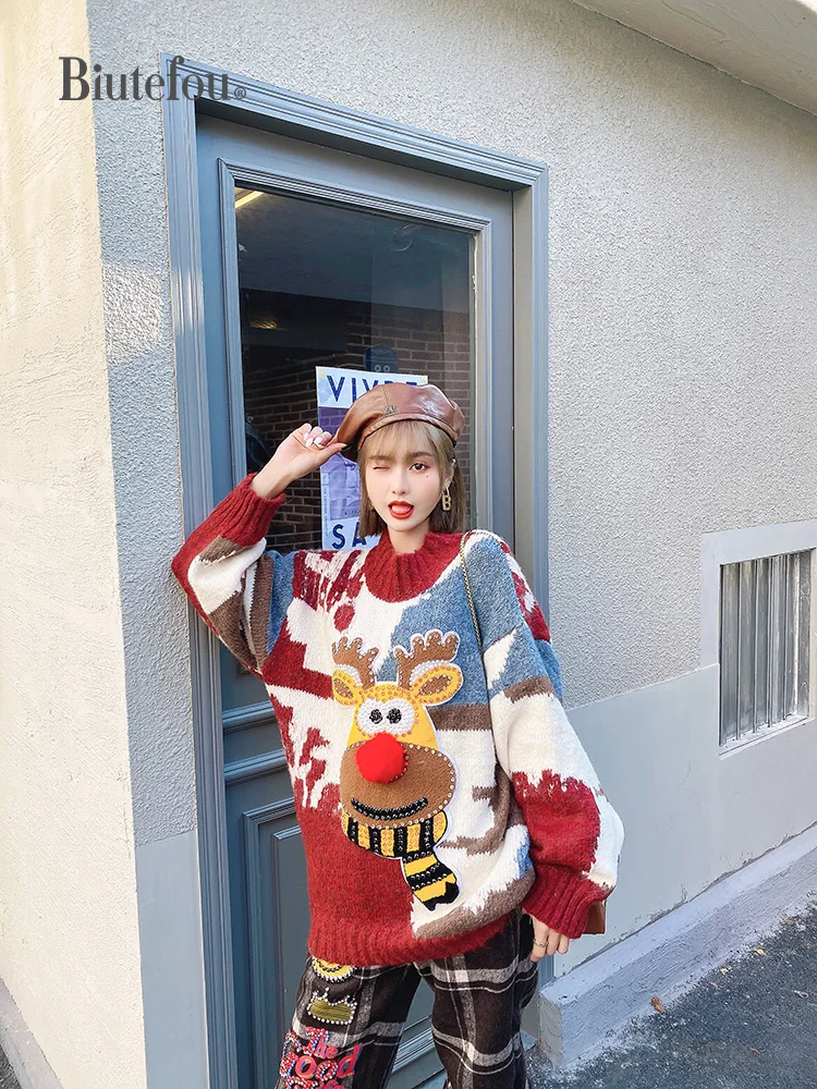 

2021 New Arrival Winter Women 3D Doll Colorful Christmas Sweater