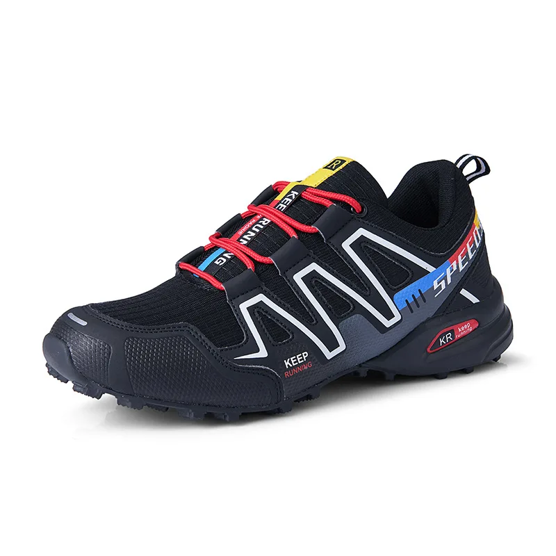 

Non-slip Wear-resistant Leather + Mesh Laces Outdoor Hiking Sports Casual Shoes Comfortable and Fashionable Running Men's Shoes