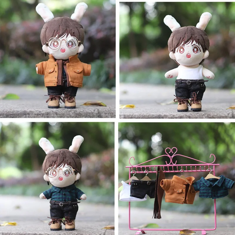 

20cm Cotton Plush Doll Clothes The Same Scarf Jacket as Xiao Zhan 20CM Doll Jacket Dress Up Accessories