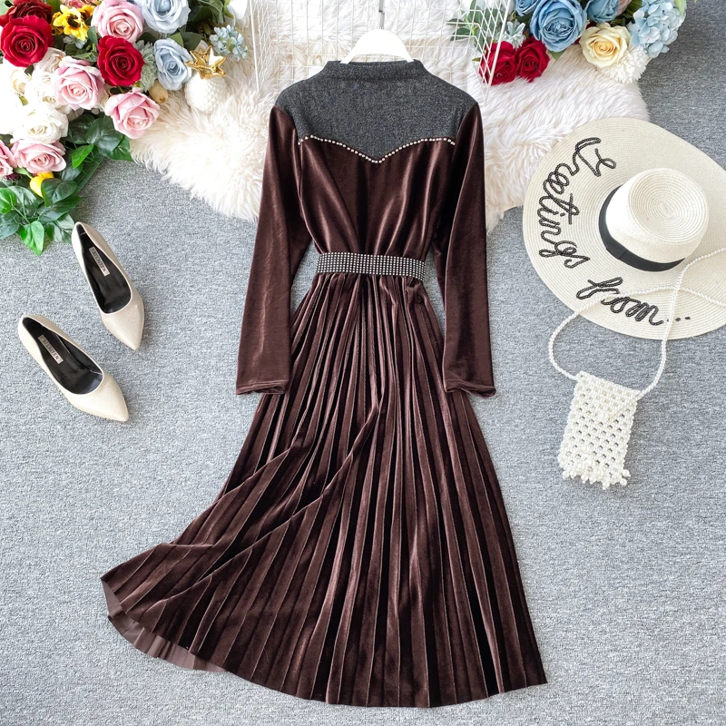 Harajuku/женское платье с длинным рукавом приталенные вечерние платья