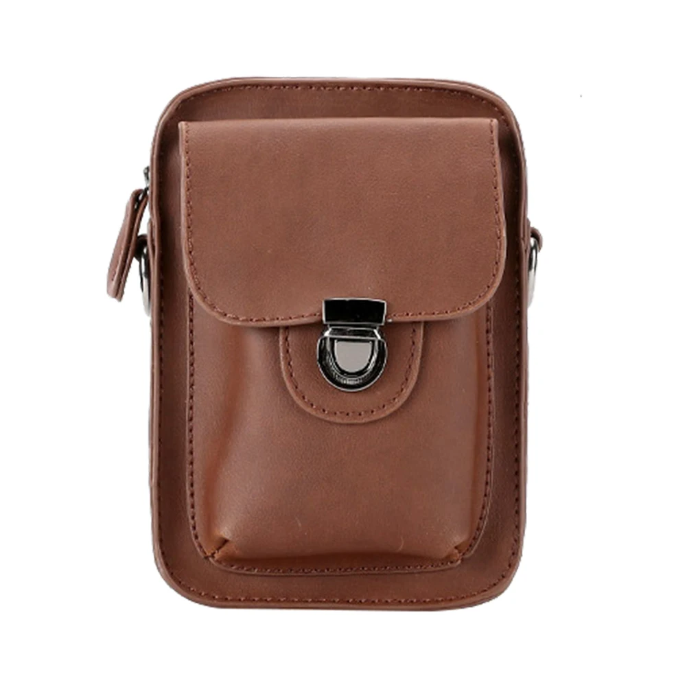 

Mens PU Leather Waist Fanny Bags Chest Shoulder Bag Crossbody Satchel Pack for Outdoor ZJ55