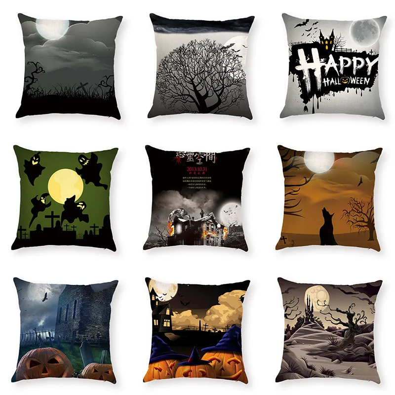 

Vintage Pattern Print Cushion Cover Linen Decorative for Sofa Seat Soft Throw Pillow Case Cover 45x45cm Home Decor