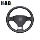 Украшение автомобиля крышка рулевого колеса черная искусственная кожа для Volkswagen VW Golf 5 (V) Golf Plus Polo Jetta Passat вариант