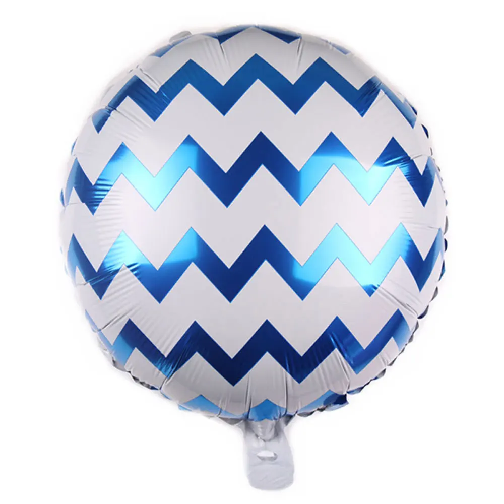 

18inch Round Wave Striped Foil Balloons Wedding Ballons Kids Birthday Decorations Helium Air Ball Baby Shower Party Supplies