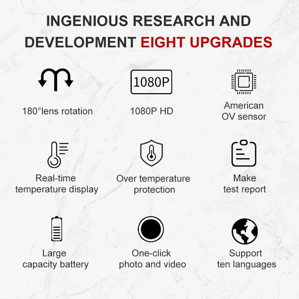 

5.5/8.5mm Industrial Endoscope Camera Flexible Manual Endoscope for Smart Phone Car Inspection Photo Taking & Video Recording