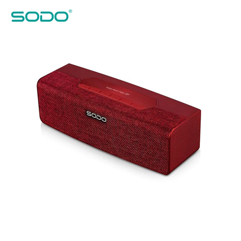 SODO подлинный беспроводной Bluetooth динамик Портативный беспроводной стерео звуковой ящик с басами для телефона MP3/4 музыкальный плеер - Цвет: Red