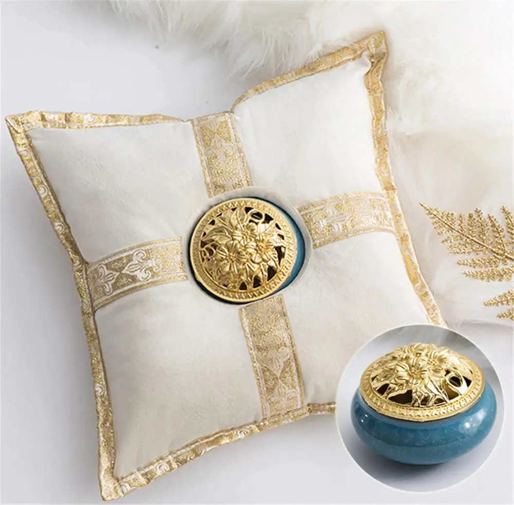 51 Керамика Ладан горелки Подушка кадило держатель творческий Золотой домашний