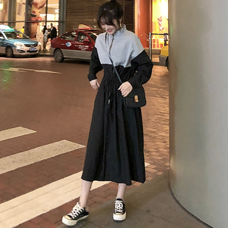 Повседневное платье для кормящих мам лоскутное беременных на весну и осень | Мать