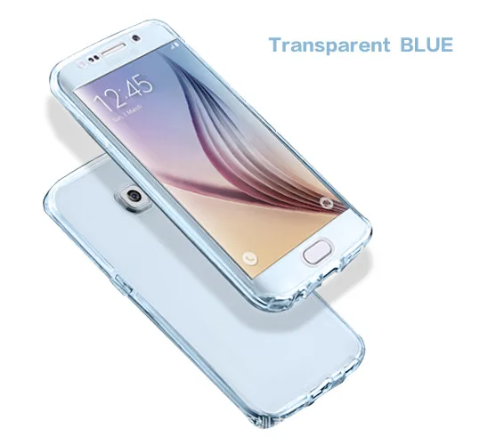 Mobile phone case for Samsung galaxy S3 duos S4 S5 neo S7  edge S8 Plus Note 3 4 5 Core Grand Prime 360, transparent full cover