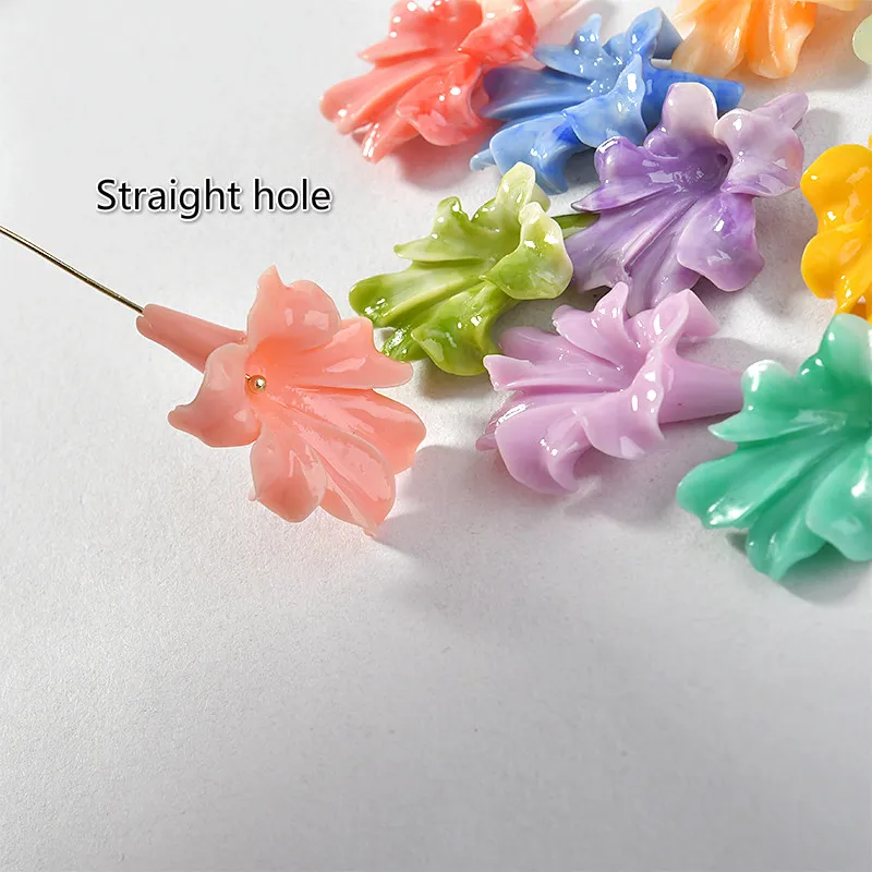 Натуральный коралловый смешанный полимерный материал прямые отверстия большой