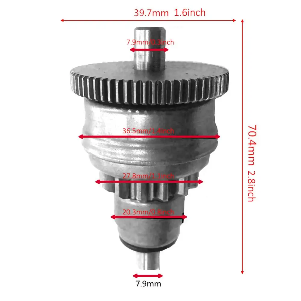 Стартер сцепления двигателя двигатель шестерни для Bendix GY6 49CC 50CC 60CC 139QMB 139QMA Скутер