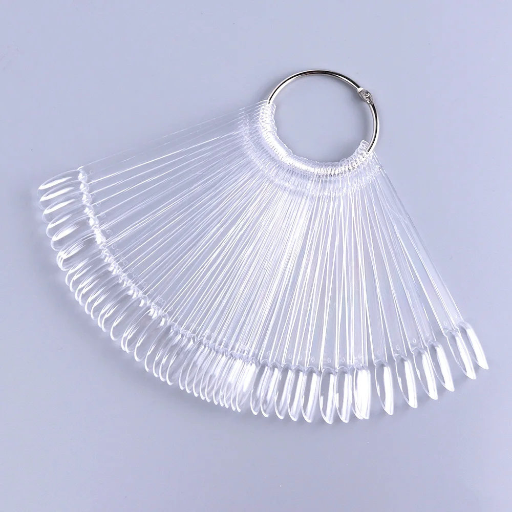 

50/32/24 Tips/Set False Nails Fan Display Acrylic Fake Nail Art Tips For Gel Polish Practice Tools Manicure Accessories