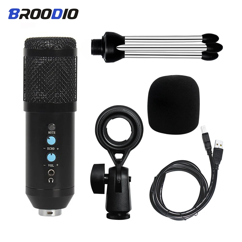 

For USB Microphone Capacitive PC Streaming Gaming Computer And YouTube Dual Control Knobs Skype Chatting Game Podcast Recording