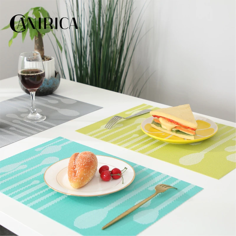 Упаковка из 4 шт. столовые приборы Кухня Столовая Коврики для столиков