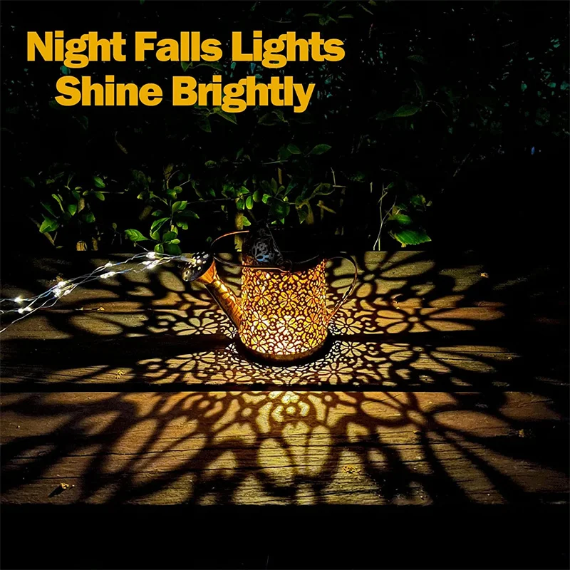 

Gardening Shower Art Lights String Decor Lantern Watering Can Solar LED StarSprinkler With Planter For Landscape Path Yard Lawn