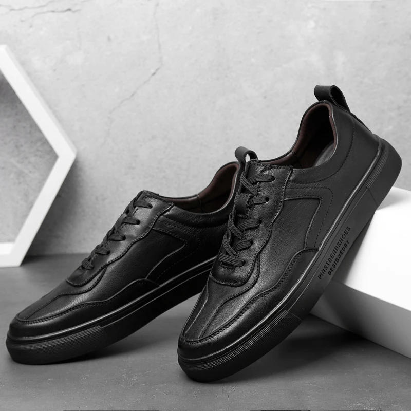 

Mens Shoes Casual Men Casual Leisure Shoes Zapatos Informales De Hombre 2020 New Breathable Flat Fashion For Leather Man Shoe