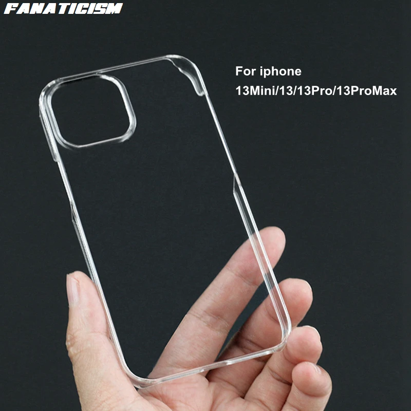 

300pcs Fashion Hard Plastic Glossy Clear Phone Cases For iphone13 Mini PC Transparent Back Cover For iphone 13 Pro Max 13Mini