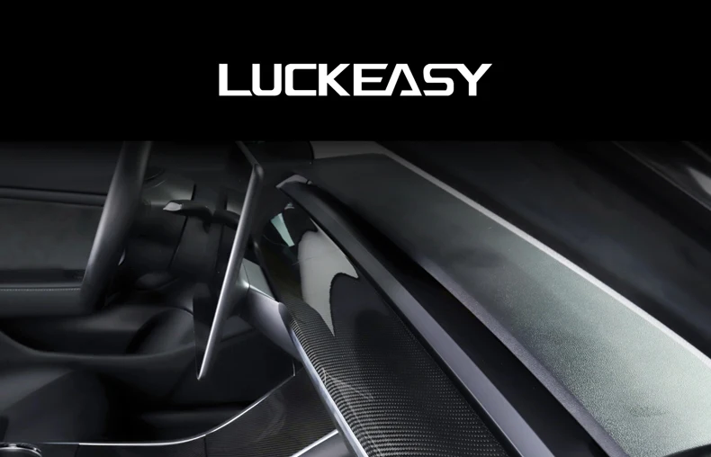 LUCKEASY для Tesla модель 3- Автомобильный Центральный контроль истинное углеродное волокно приборная панель